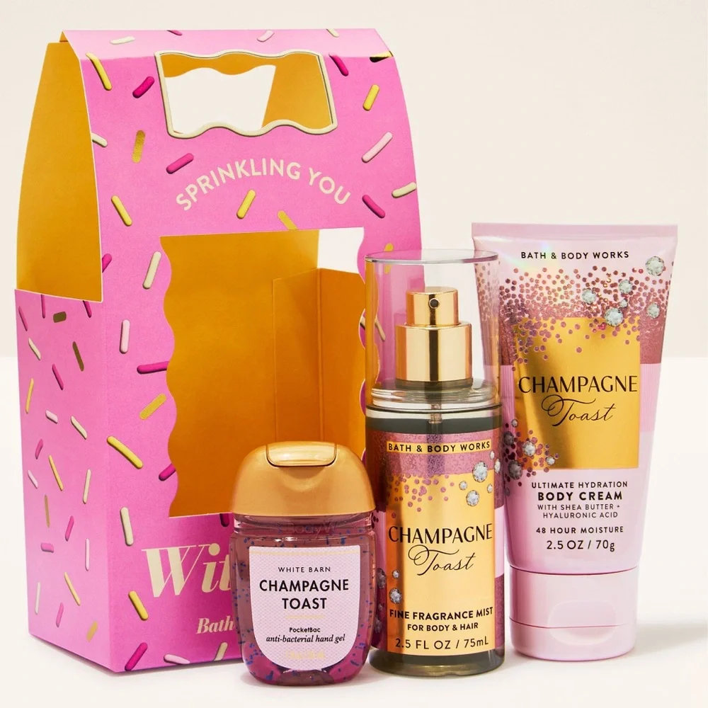 Bath & Body Works Champagne Toast Birthday Gift Set